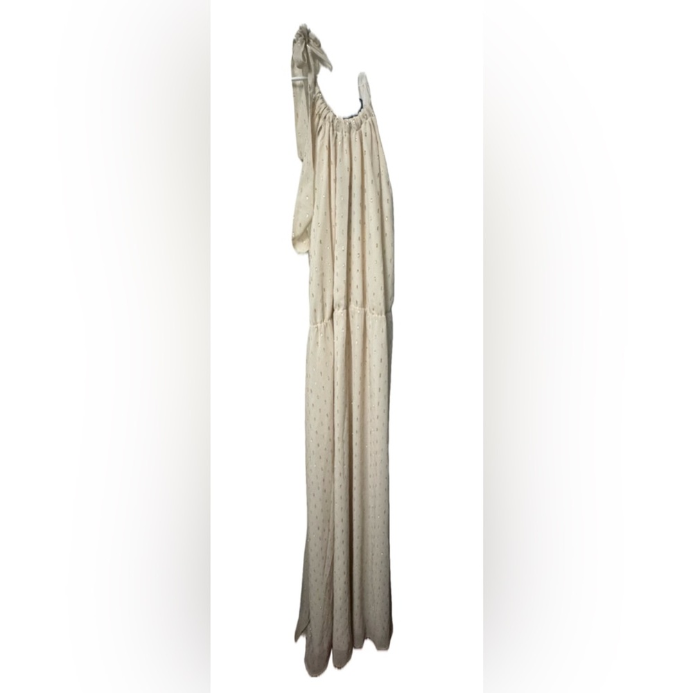 ModCloth Cream, Gold, and Silver Maxi Dress